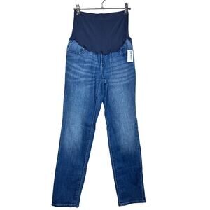Old Navy Maternity Wow Straight Full Panel Denim Jean Pants Size 4 Short NWT